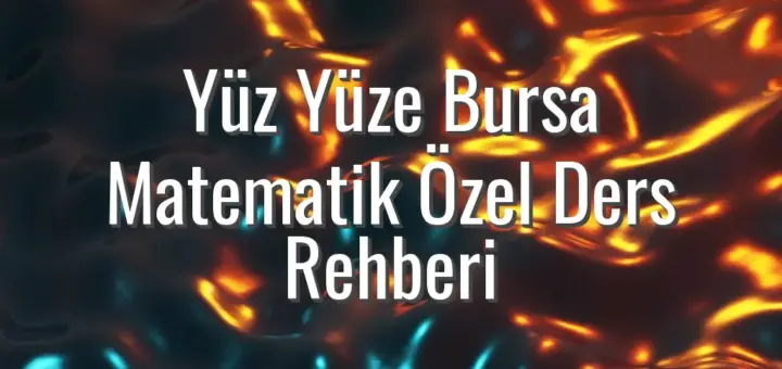 Yüz Yüze Bursa Matematik Özel Ders Rehberi