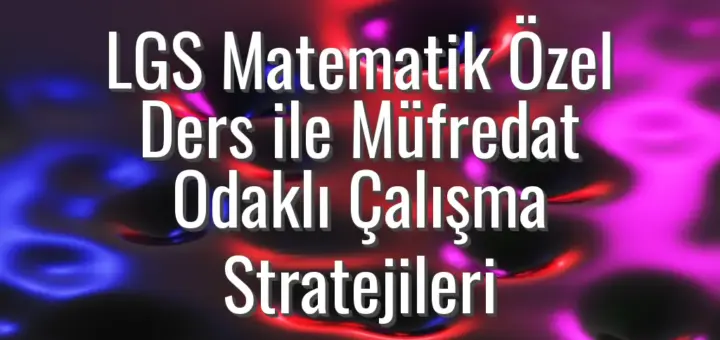 LGS Matematik Özel Ders ile Müfredat Odaklı Çalışma Stratejileri