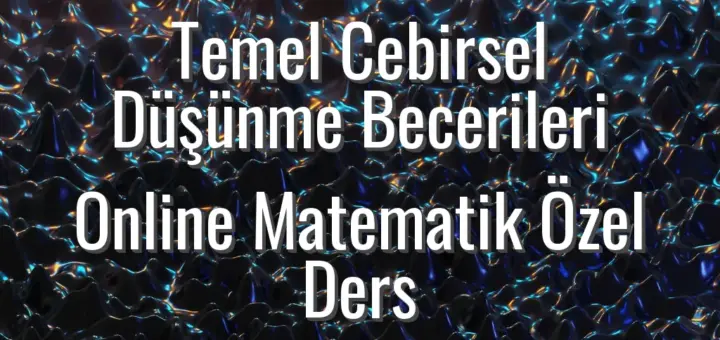 Temel Cebirsel Düşünme Becerileri Online Matematik Özel Ders