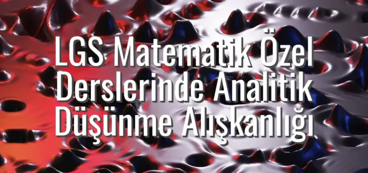 LGS Matematik Özel Derslerinde Analitik Düşünme Alışkanlığı