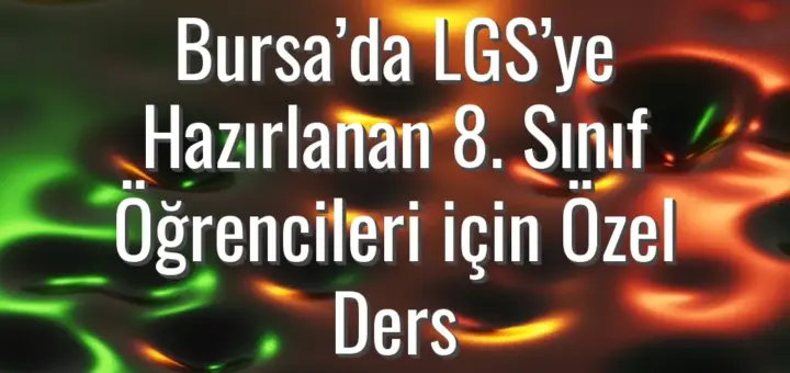 Bursa’da LGS’ye Hazırlanan 8. Sınıf Öğrencileri için Özel Ders